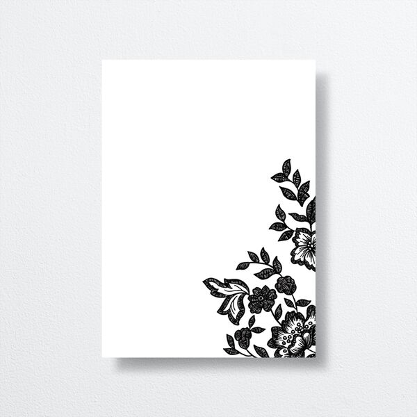 Etched Florals Wedding Enclosure Cards by Vera Wang back in Black