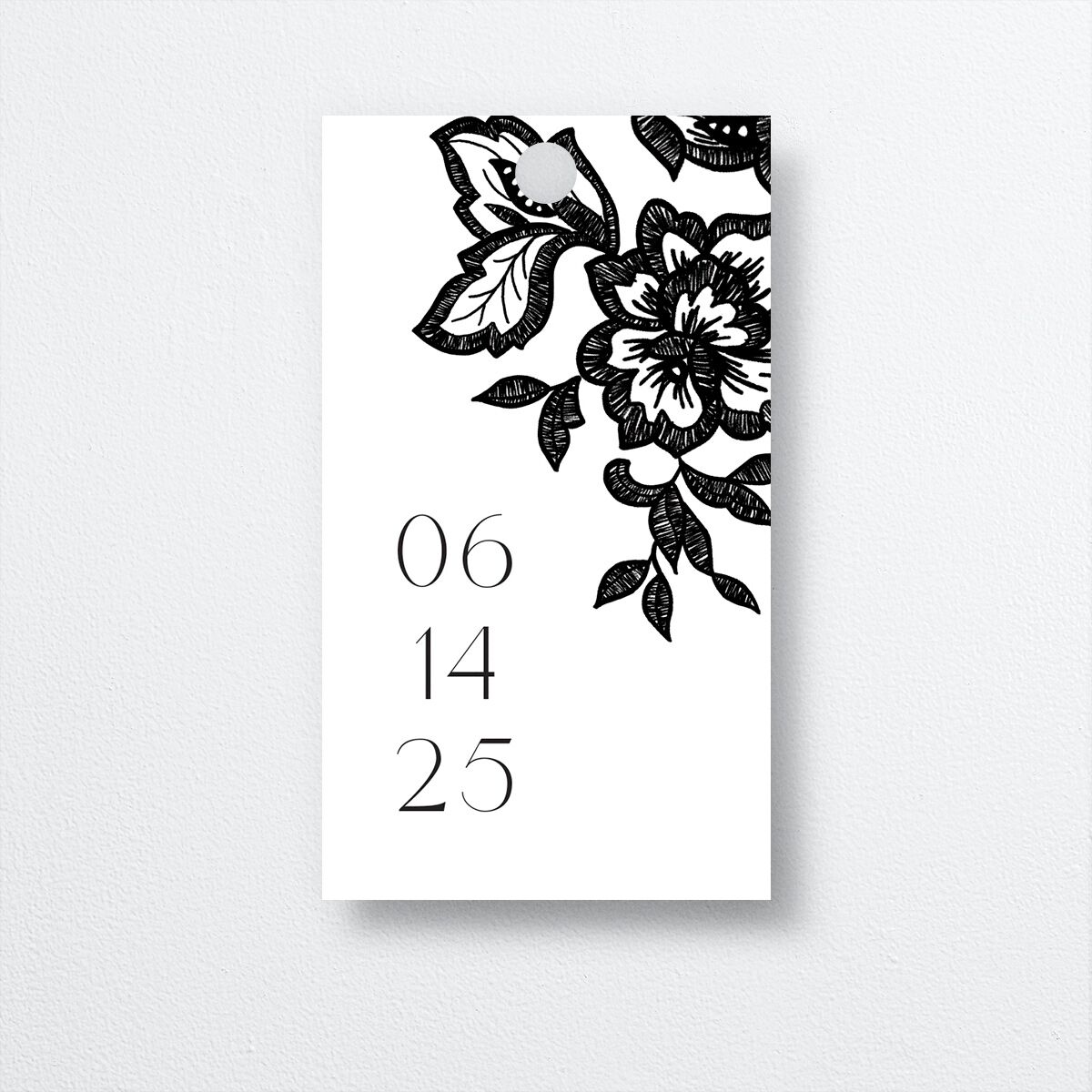 Etched Florals Favor Gift Tags by Vera Wang back in Black