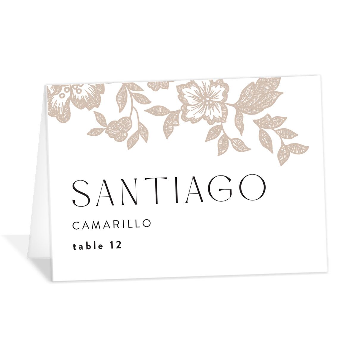 Etched Florals Place Cards by Vera Wang