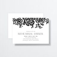 Etched Florals Rehearsal Dinner Invitations by Vera Wang Midnight Signature
