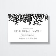 Etched Florals Rehearsal Dinner Invitations by Vera Wang Midnight Signature
