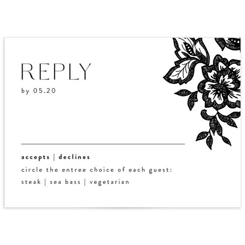 Etched Florals Wedding Response Cards by Vera Wang