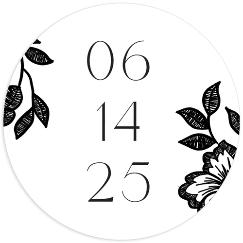 Etched Florals Wedding Stickers by Vera Wang - 