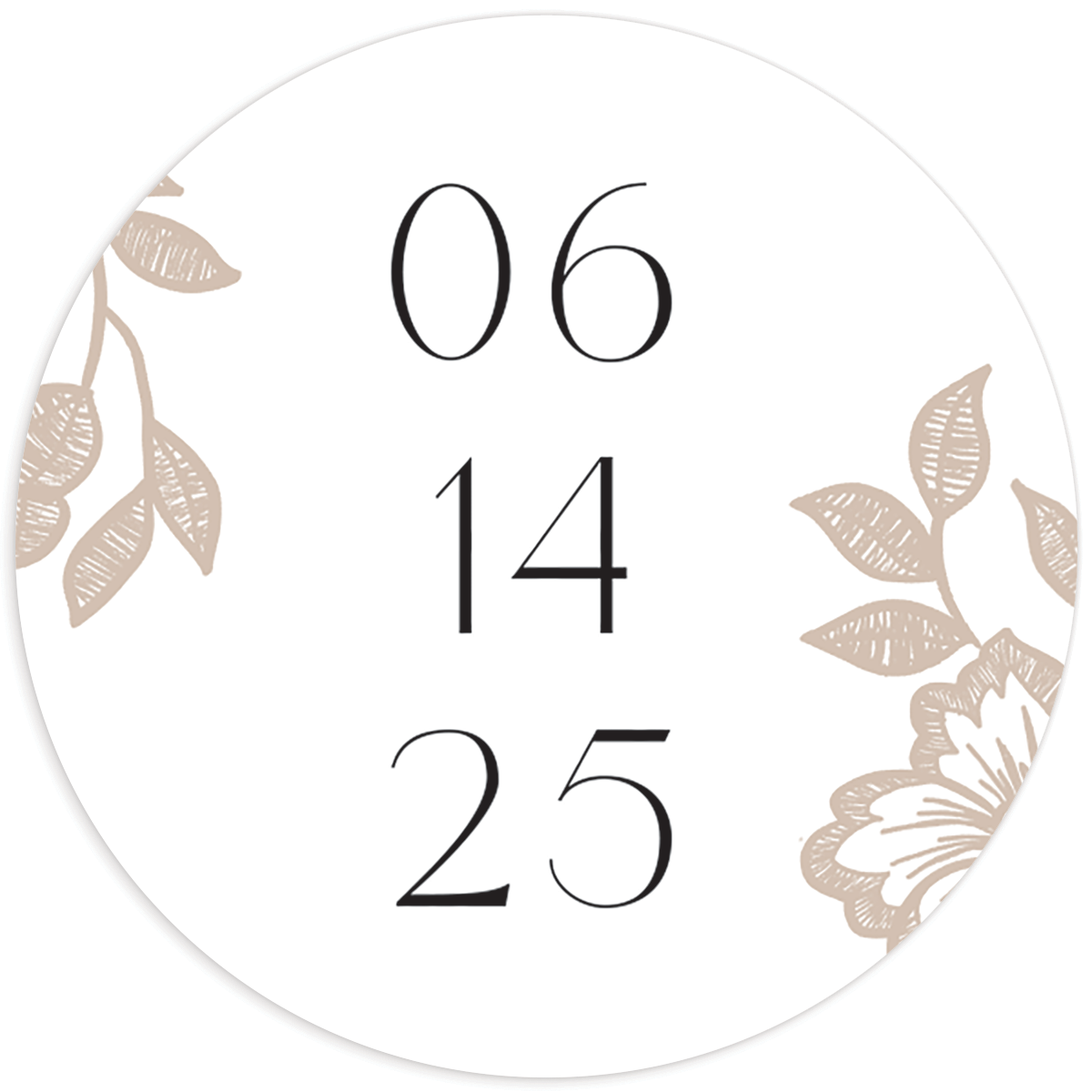 Etched Florals Wedding Stickers by Vera Wang