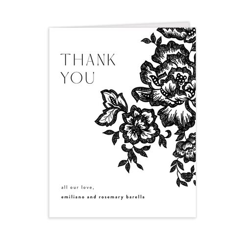 Etched Florals Thank You Cards by Vera Wang