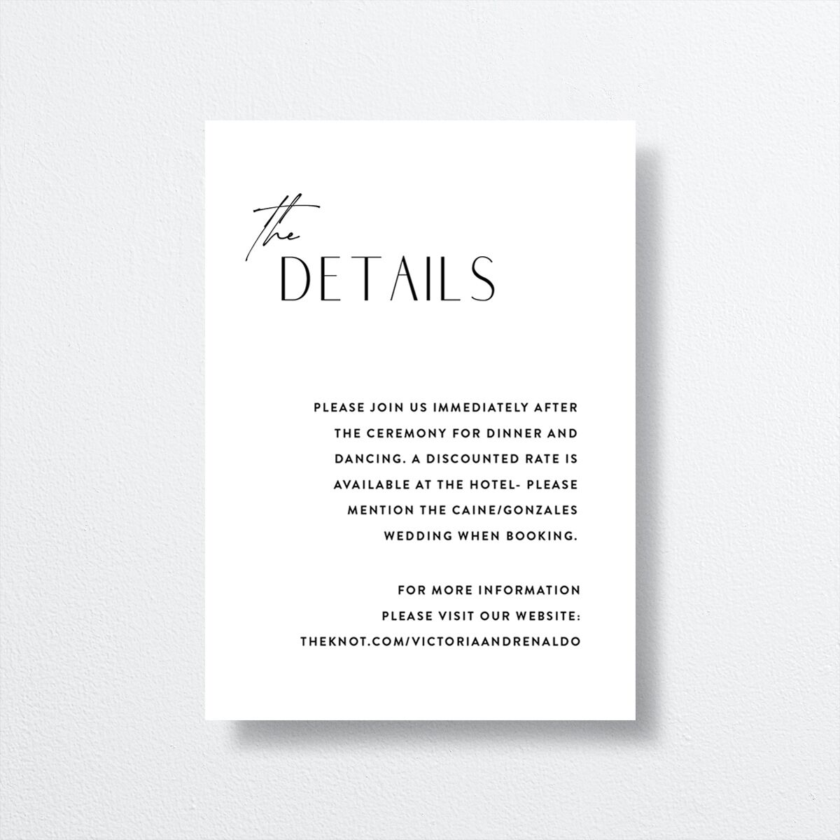 Our Time Wedding Enclosure Cards by Vera Wang front