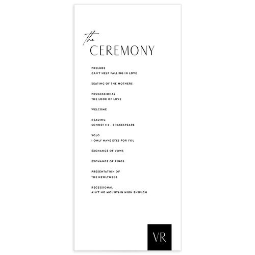Our Time Wedding Programs by Vera Wang - White