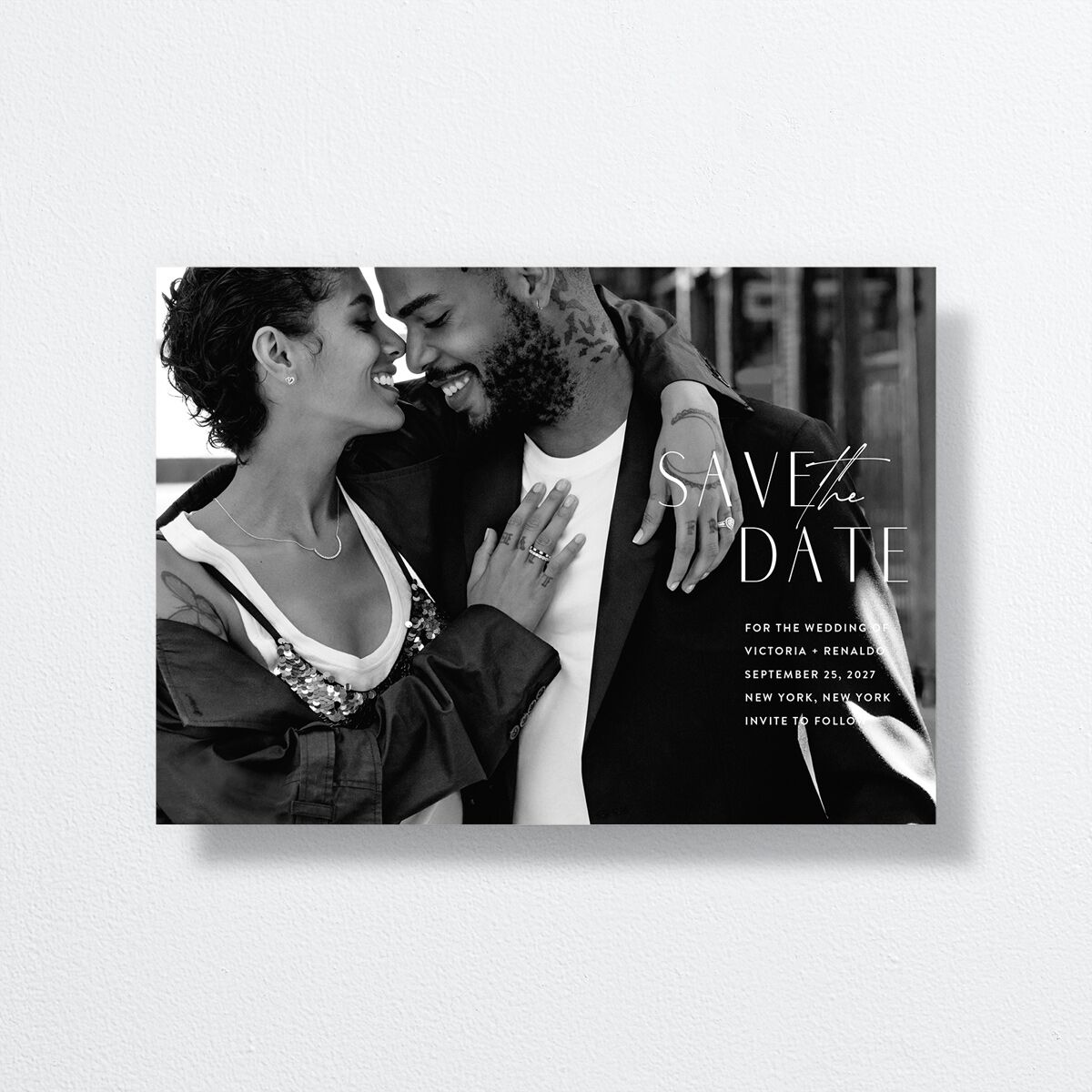Our Time Save The Date Cards by Vera Wang front