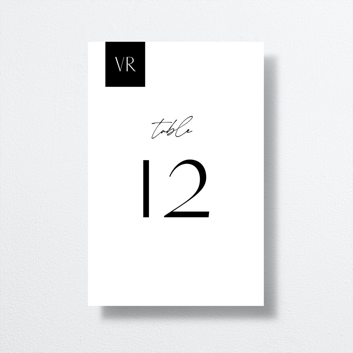 Our Time Table Numbers by Vera Wang Pure White Signature