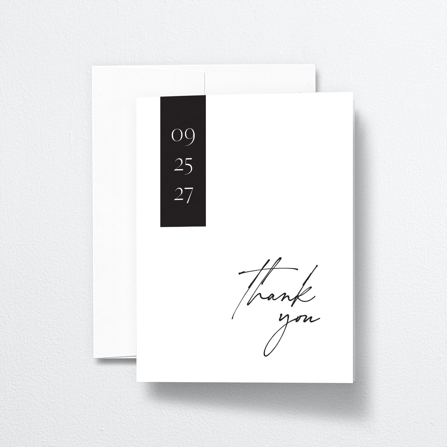 Our Time Thank You Cards by Vera Wang front in white