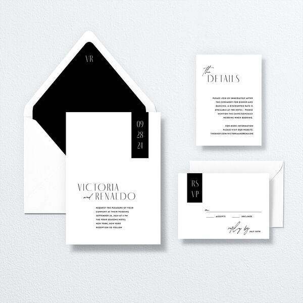 Our Time Wedding Invitations by Vera Wang suite