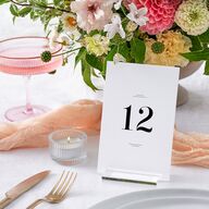 Country Club Table Numbers Pure White Signature