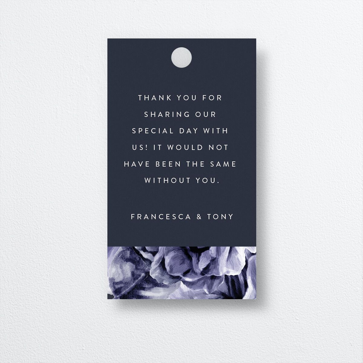 Rose Garden Favor Gift Tags by Vera Wang back