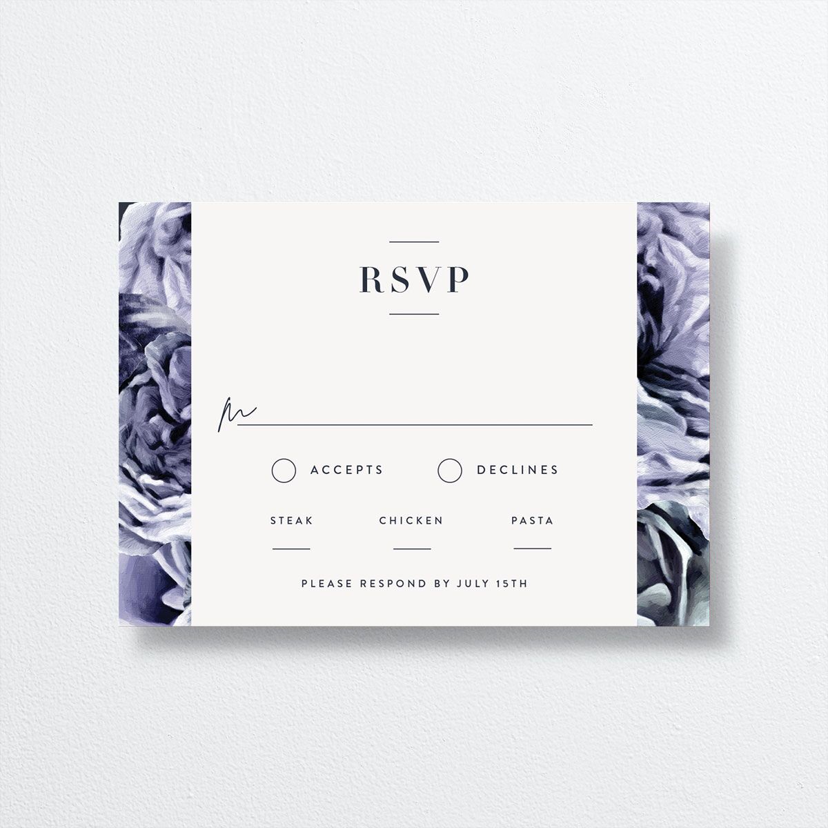 Rose Garden Wedding Response Cards by Vera Wang front