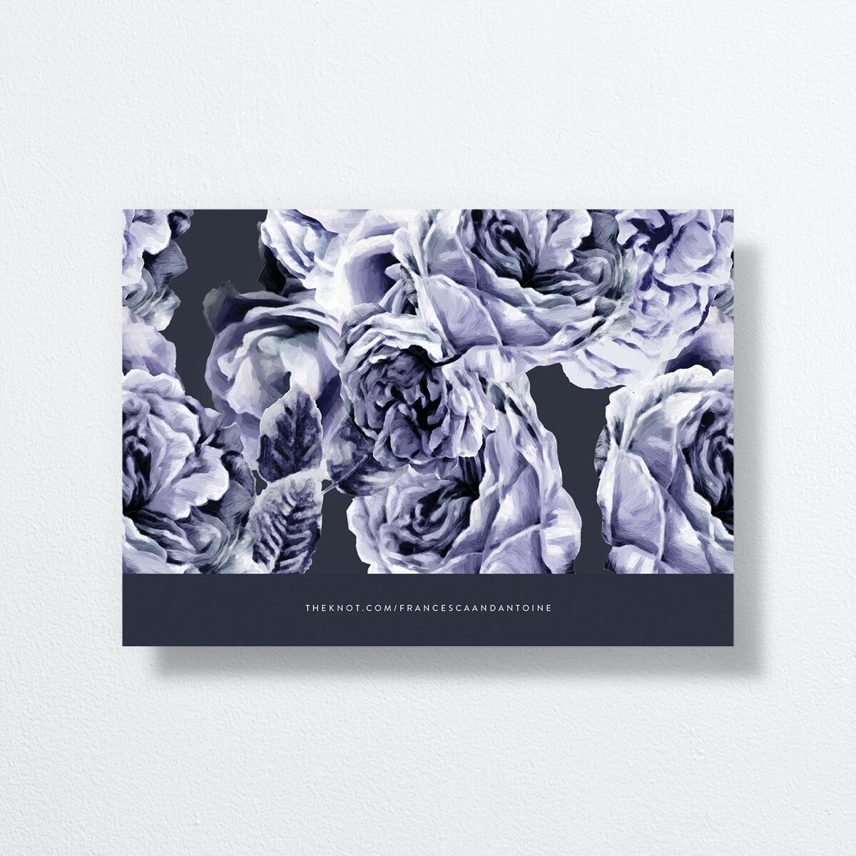 Rose Garden Save The Date Cards by Vera Wang back in blue