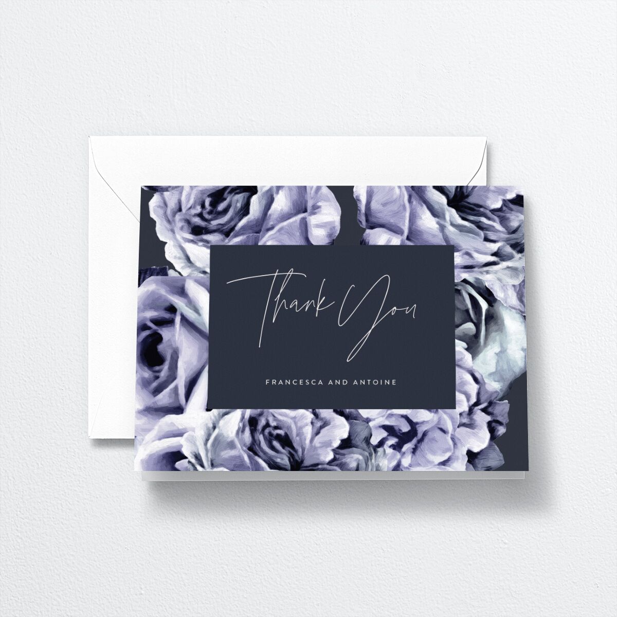 Rose Garden Thank You Cards by Vera Wang front