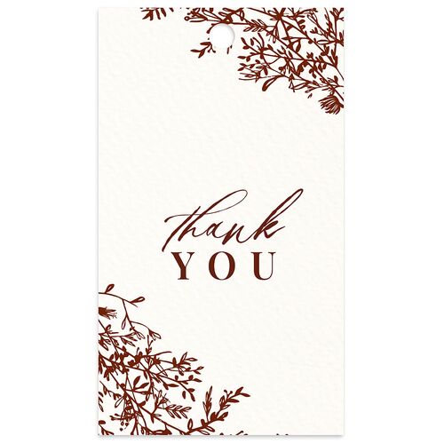 Botanical Branches Favor Gift Tags Merlot Signature