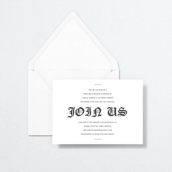 I Do Rehearsal Dinner Invitations by Vera Wang envelope-and-liner