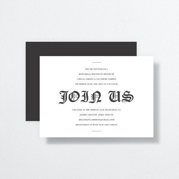 I Do Rehearsal Dinner Invitations by Vera Wang Pure White Signature
