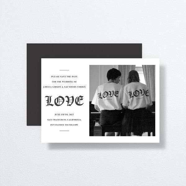 I Do Save The Date Cards by Vera Wang front-and-back