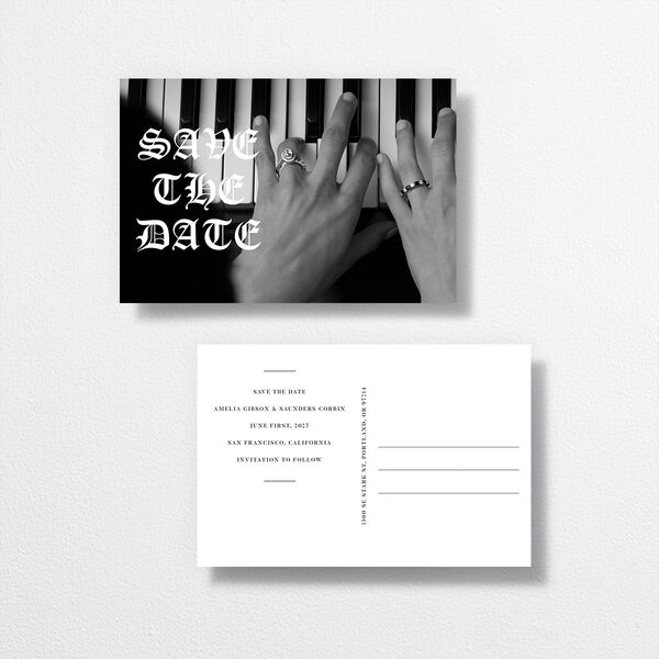 I Do Save The Date Postcards by Vera Wang front-and-back
