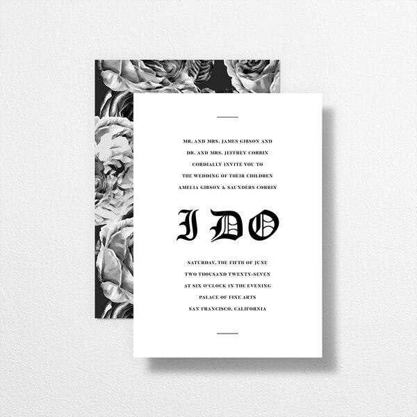 I Do Wedding Invitations by Vera Wang front-and-back