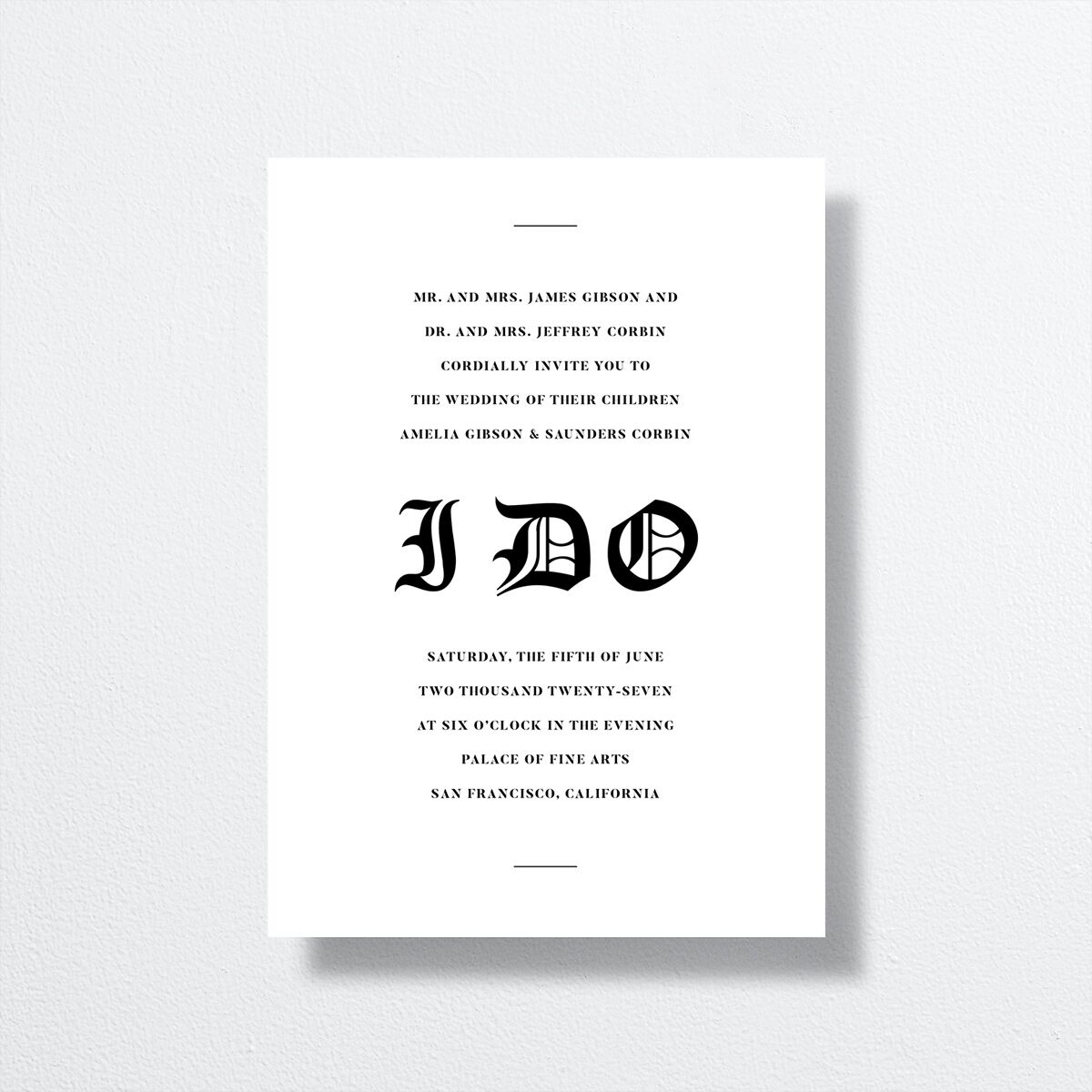 I Do Wedding Invitations by Vera Wang Pure White Signature No