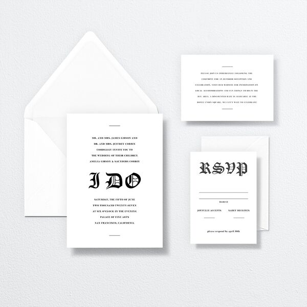 I Do Wedding Invitations by Vera Wang suite