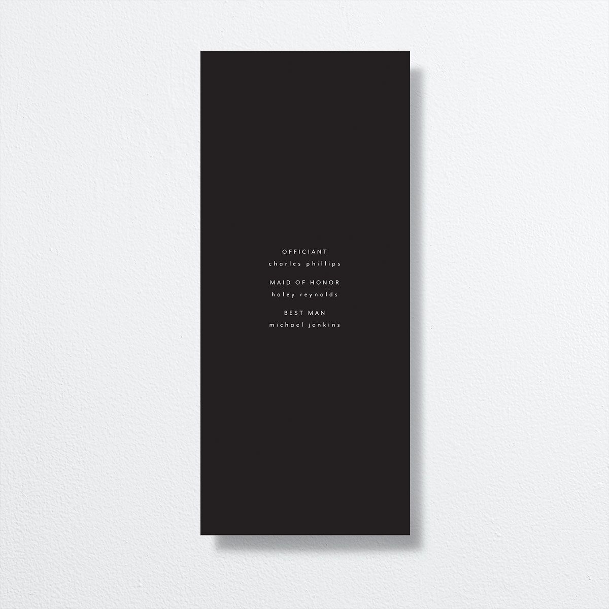 Forever Wedding Programs by Vera Wang back in black