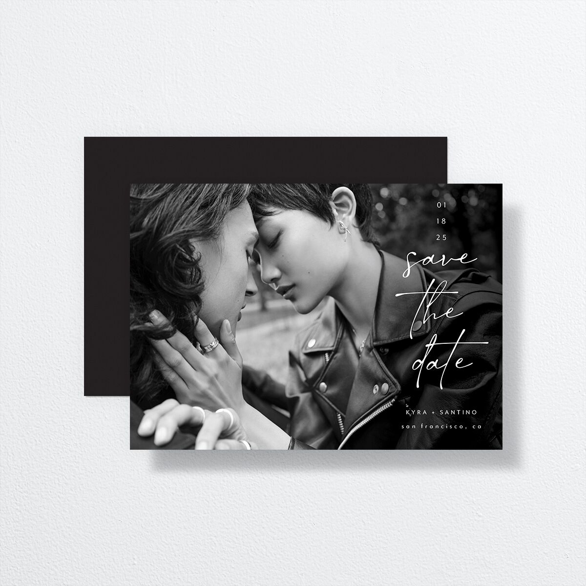 Forever Save The Date Cards by Vera Wang front-and-back