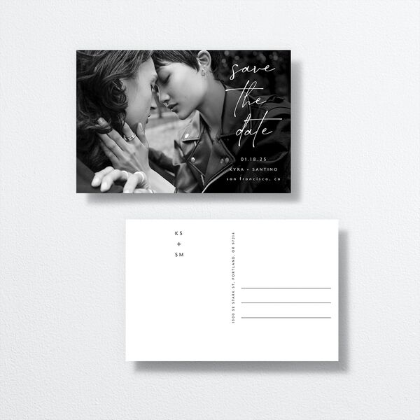 Forever Save The Date Postcards by Vera Wang front-and-back