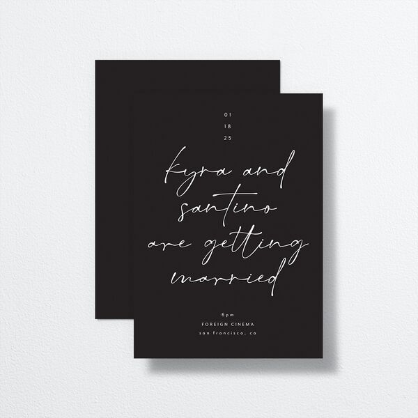 Forever Wedding Invitations by Vera Wang Licorice Signature No