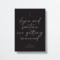 Forever Wedding Invitations by Vera Wang Licorice Signature No
