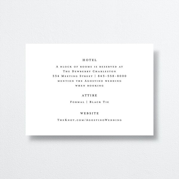 Opulences Wedding Enclosure Cards by Vera Wang back