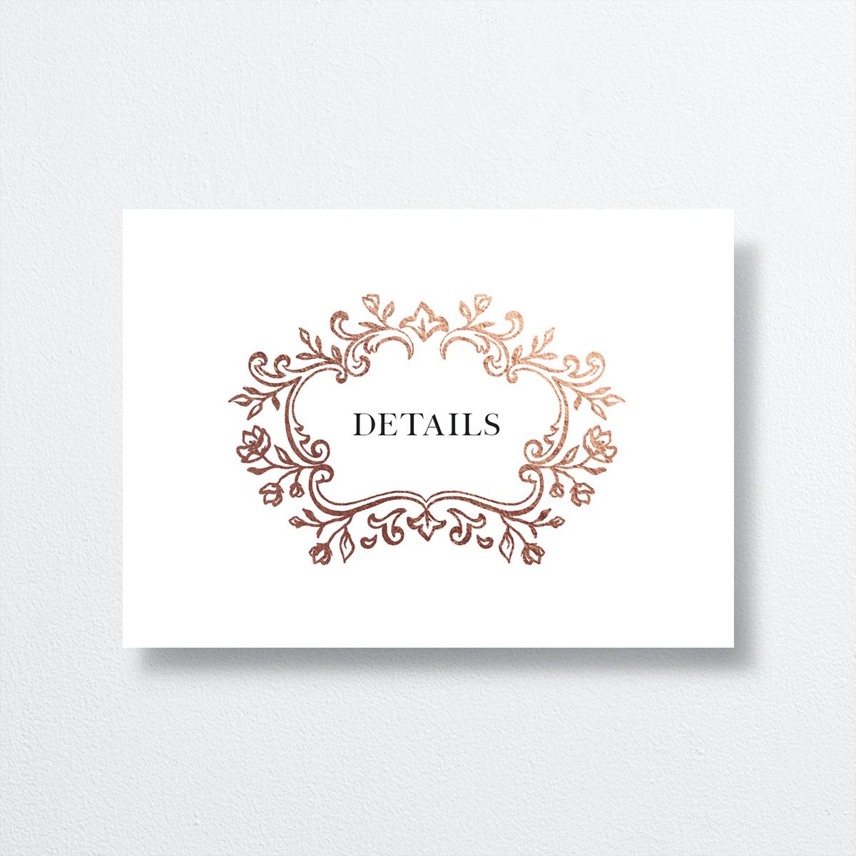 Opulences Wedding Enclosure Cards by Vera Wang front in white