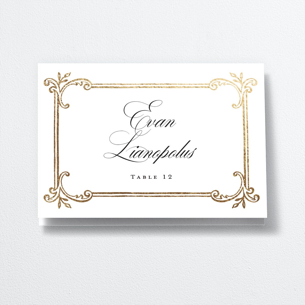 Opulences Place Cards by Vera Wang front in white
