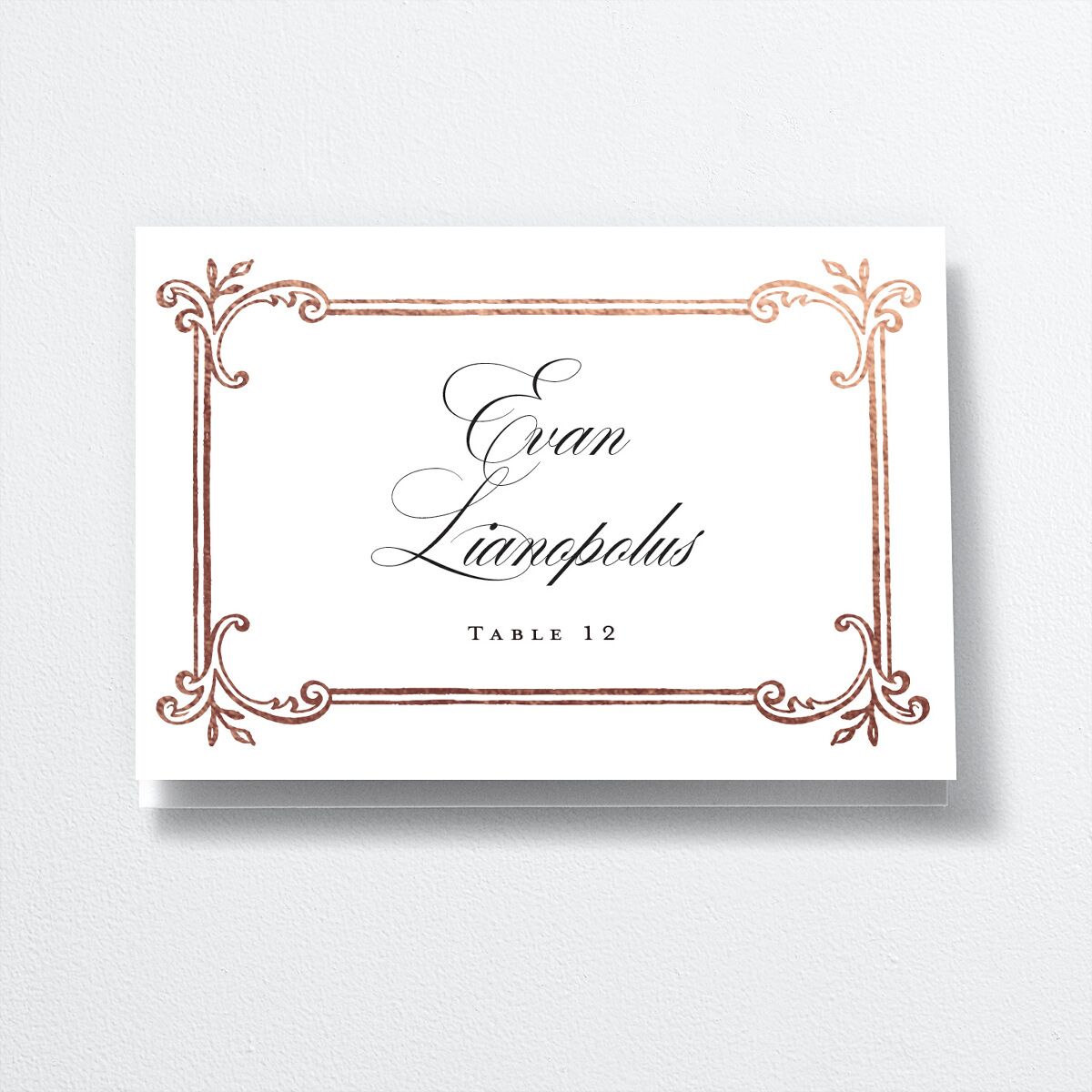 Opulences Place Cards by Vera Wang front in white