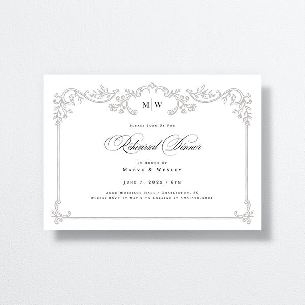 Opulences Rehearsal Dinner Invitations by Vera Wang front
