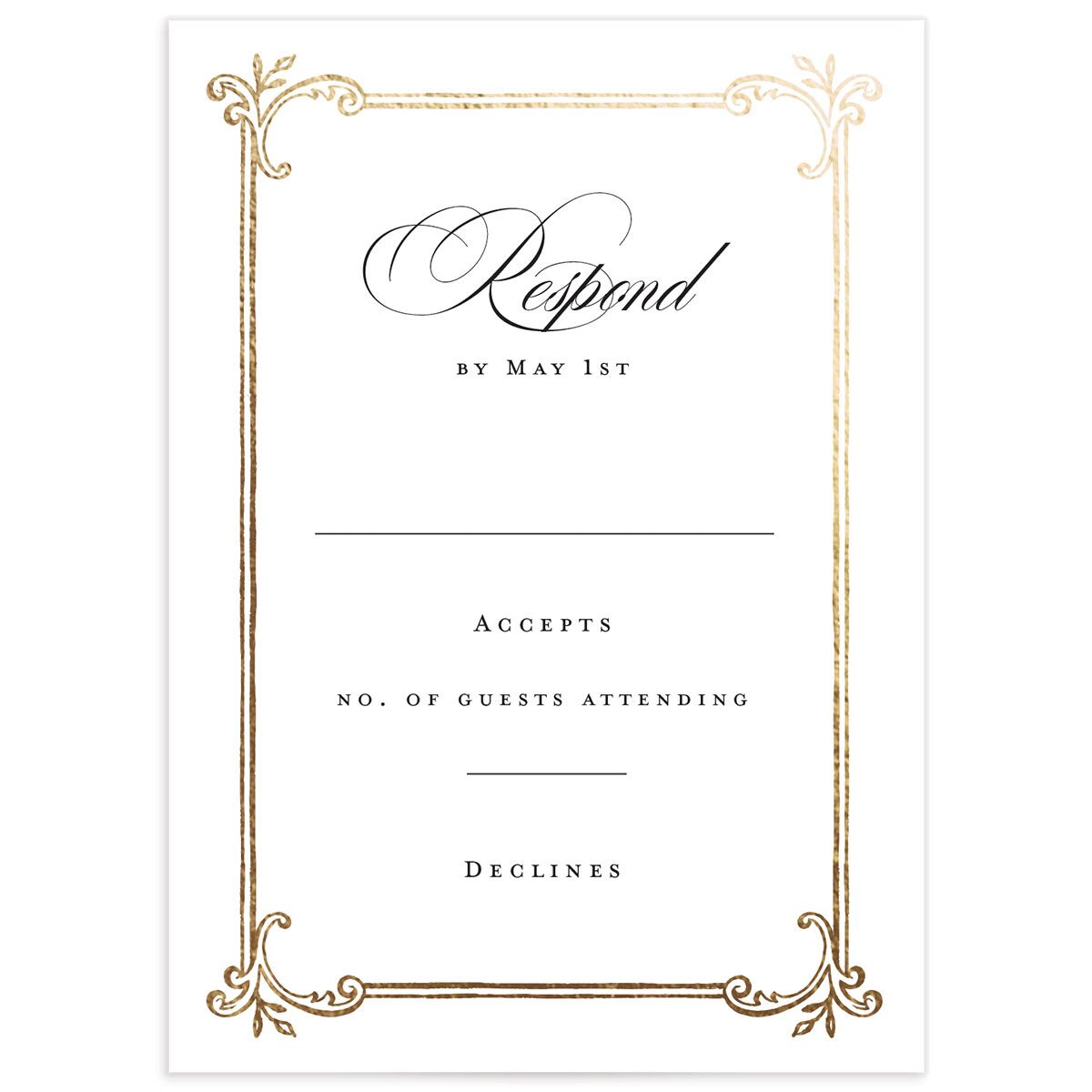 Opulences Wedding Response Cards by Vera Wang