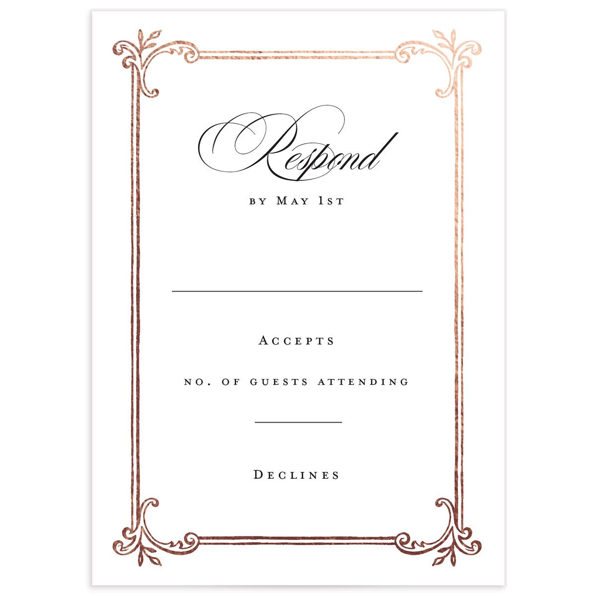 Opulences Wedding Response Cards by Vera Wang
