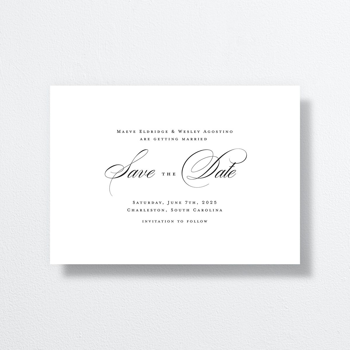 Opulences Save The Date Cards by Vera Wang back in white