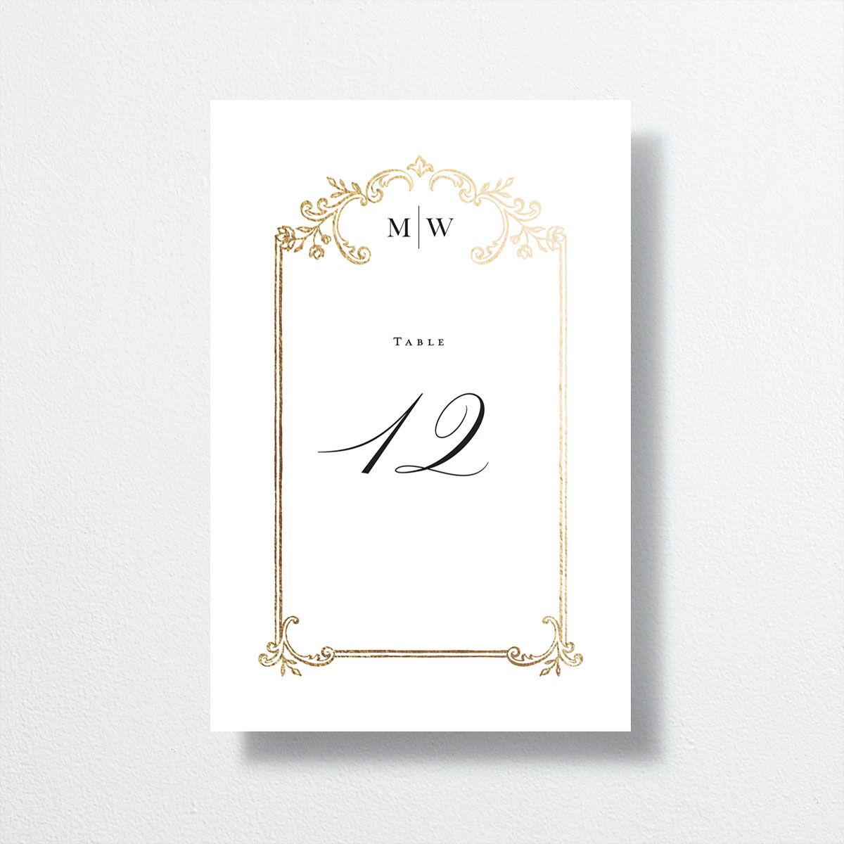 Opulences Table Numbers by Vera Wang front in white