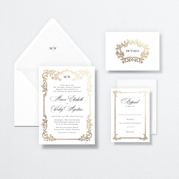 Opulences Wedding Invitations by Vera Wang suite