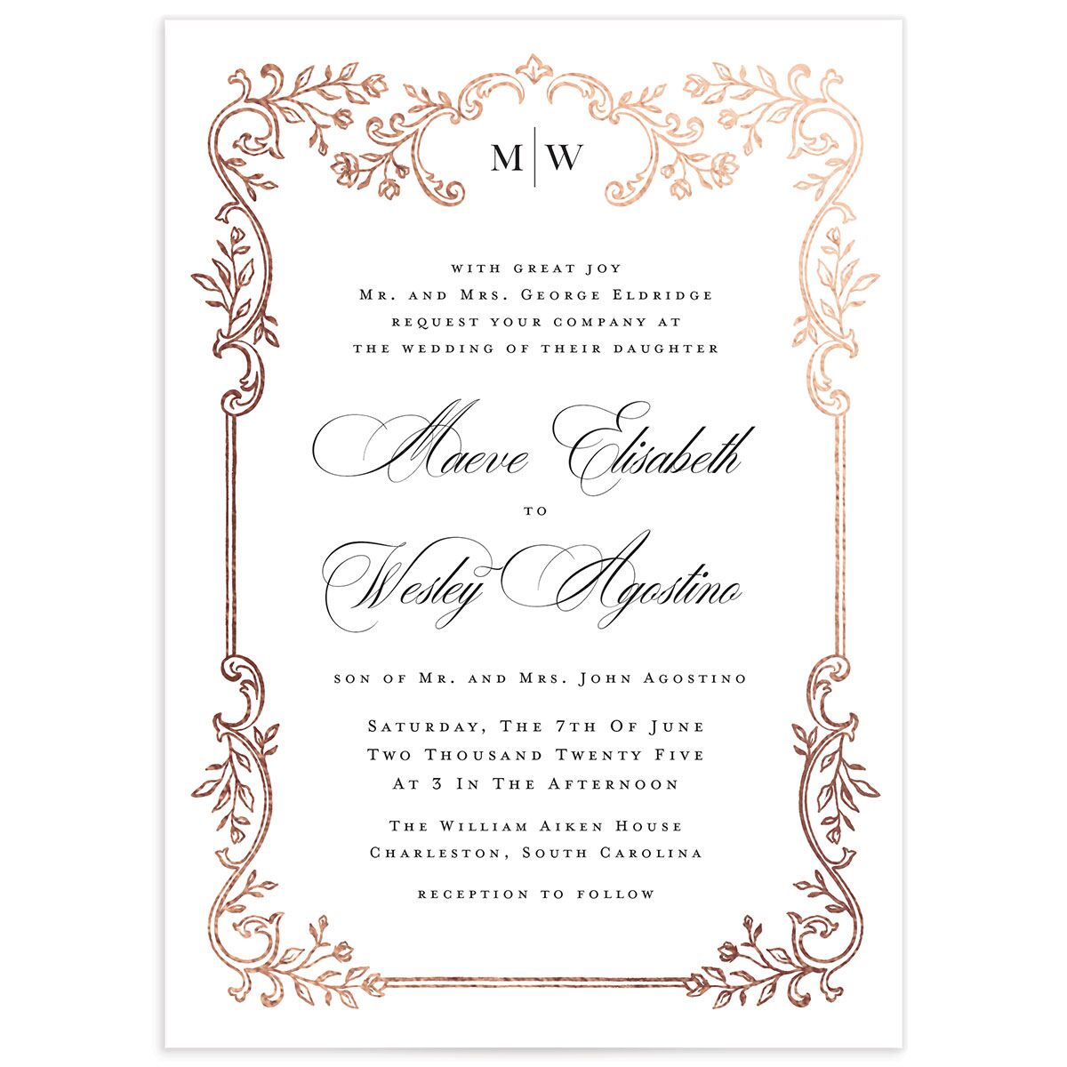 Opulences Wedding Invitations by Vera Wang