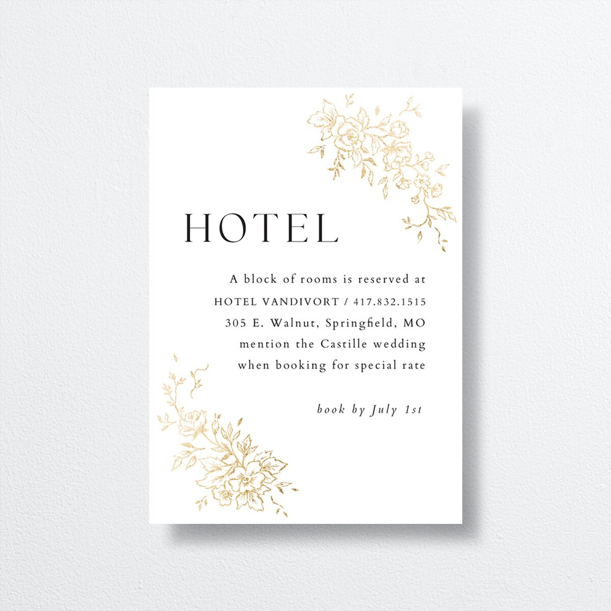 Delicacy Wedding Enclosure Cards by Vera Wang front in White