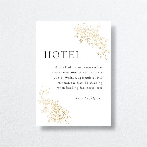 Delicacy Wedding Enclosure Cards by Vera Wang Gold Pure White Signature
