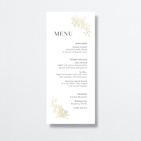 Delicacy Menus by Vera Wang front