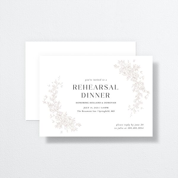 Delicacy Rehearsal Dinner Invitations by Vera Wang Pure White Signature