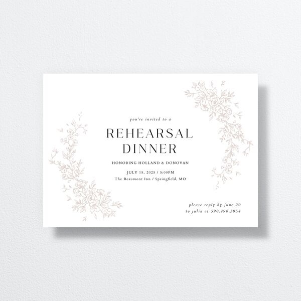 Delicacy Rehearsal Dinner Invitations by Vera Wang Pure White Signature