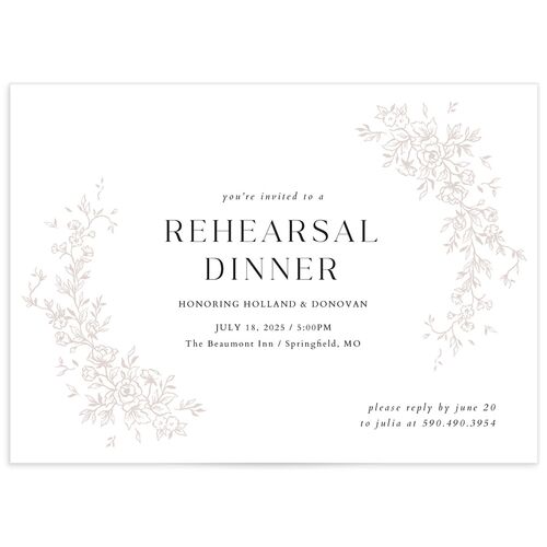 Delicacy Rehearsal Dinner Invitations by Vera Wang